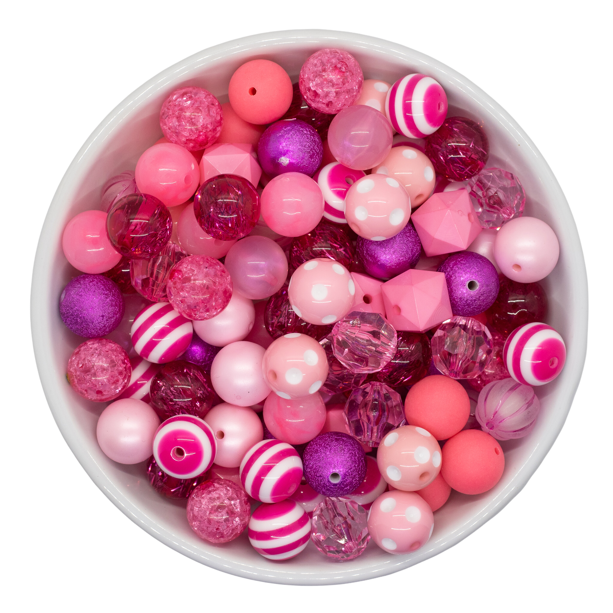 Mixed pink beads